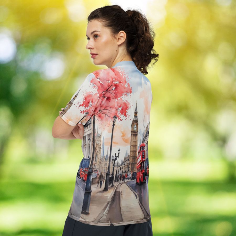 London England Watercolor All Over Print Jersey Shirt product image (5)