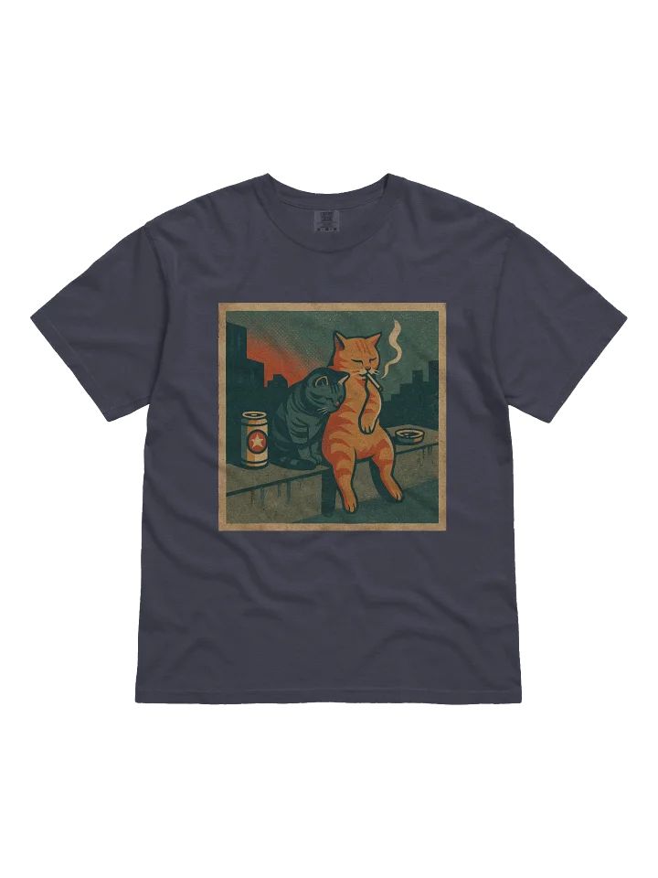 Smoking Cat and Friend Funny Meme Cat Retro Comic Style T-shirt product image (1)