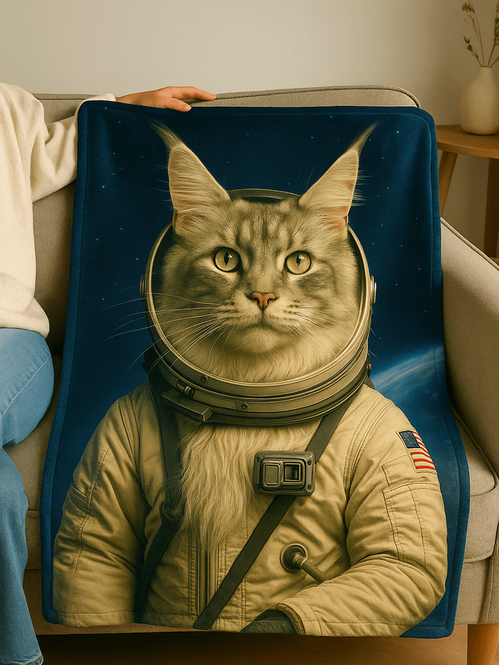 YOUR MAINE COON! / THROW BLANKET WITH PERSONALIZED NAME product image (1)