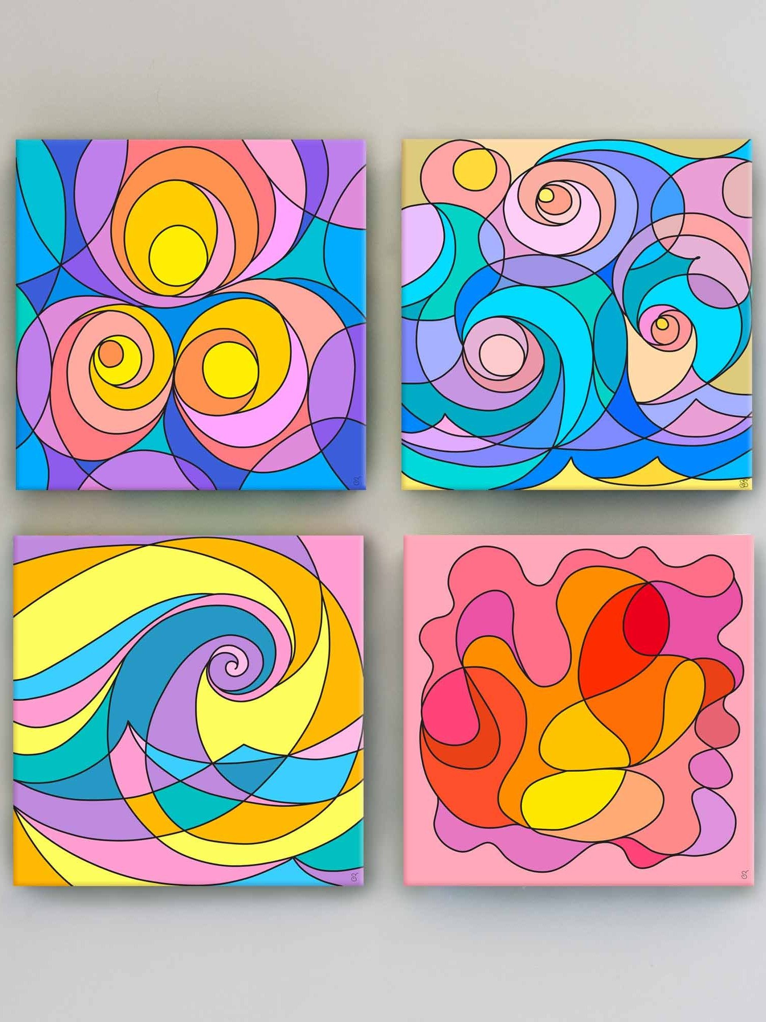 Swirling Dreams Canvas Collection - Abstract Square No. 2 product image (5)