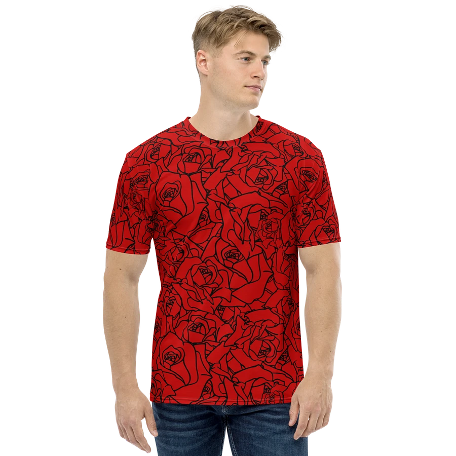 Loads of Roses · red-black crew neck t-shirt product image (3)