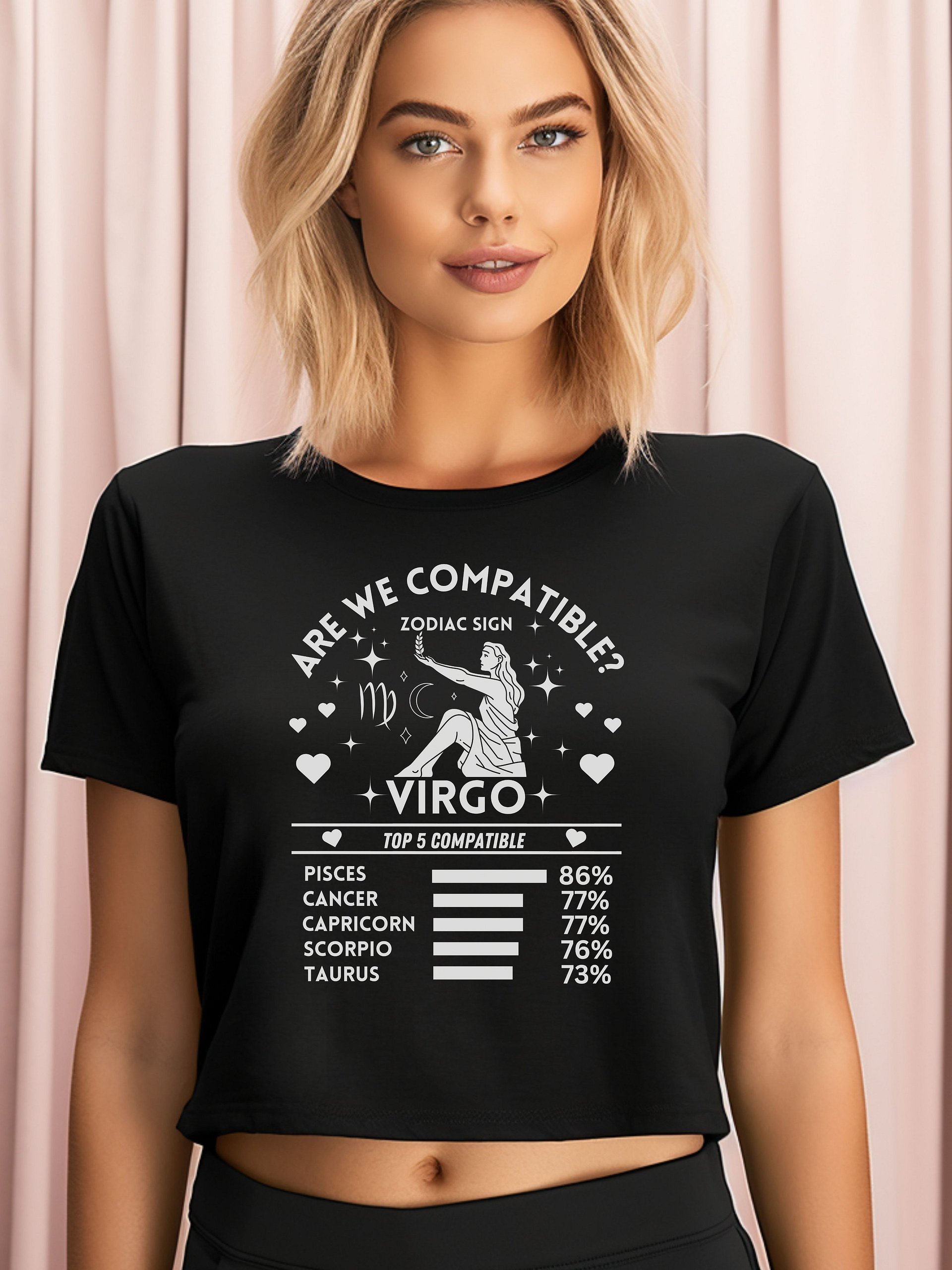 Virgo Zodiac Sign Romantic Compatibility - AS Colour Women's Premium Crop Top product image (1)