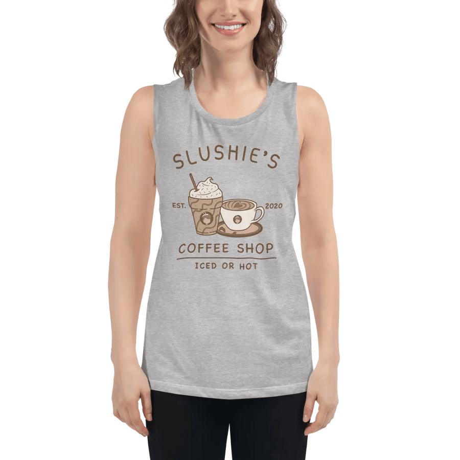 Slushie's Coffee Shop (Brown) | Women's Muscle Tank product image (5)