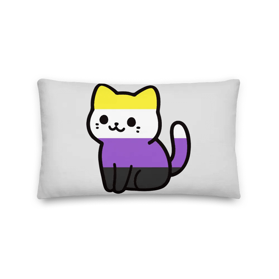 Nonbinary Pride Kitty Pillow product image (2)