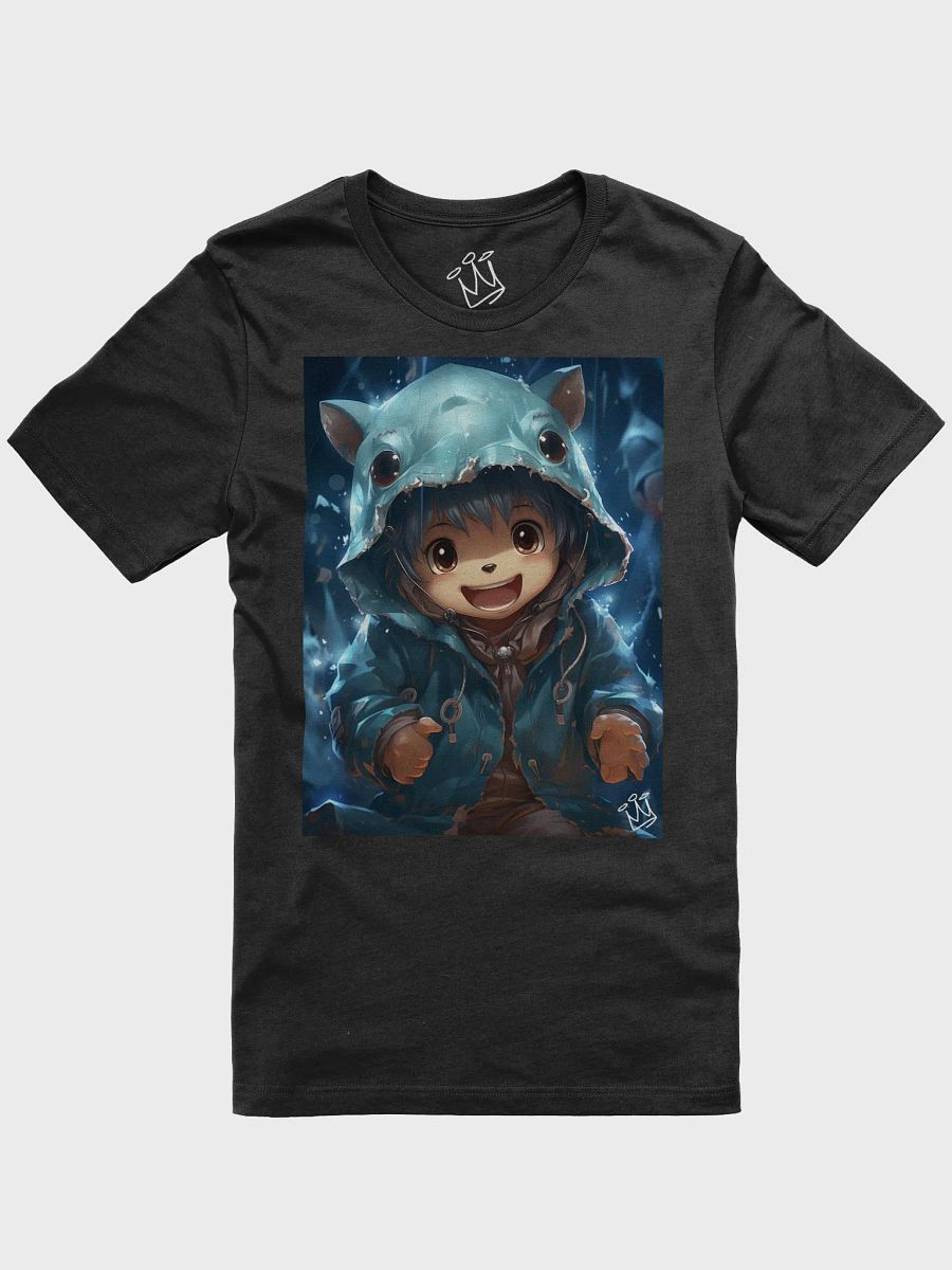Adorable Anime Girl T-Shirt: Lora in Lucky Star Shark Hoodie with a Cute Kawaii Smile product image (1)