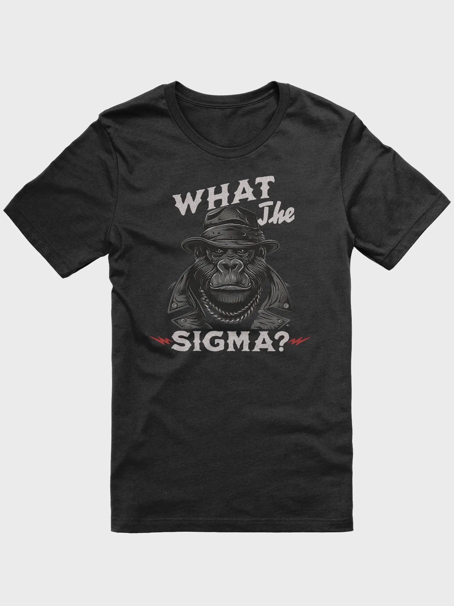 Funny What the Sigma? Ironic meme Gorilla Swagger Hat T-Shirt product image (4)