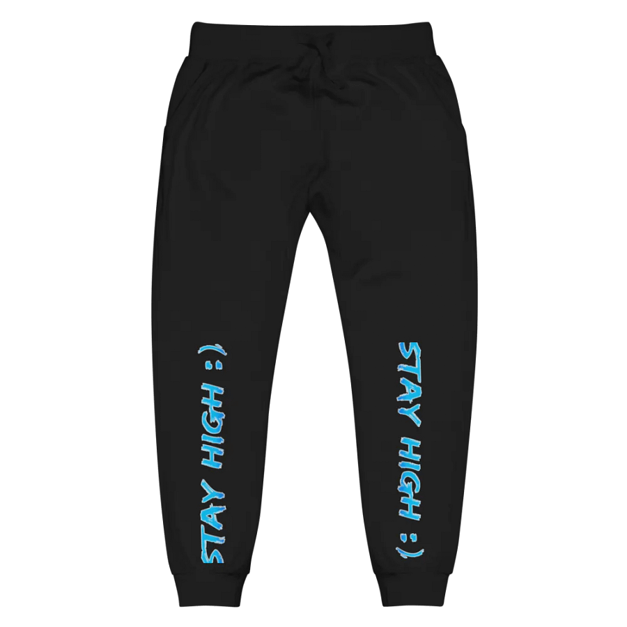 Cotton Heritage Stay High Unisex Fleece Sweatpants (Blue Gradient Text) product image (1)
