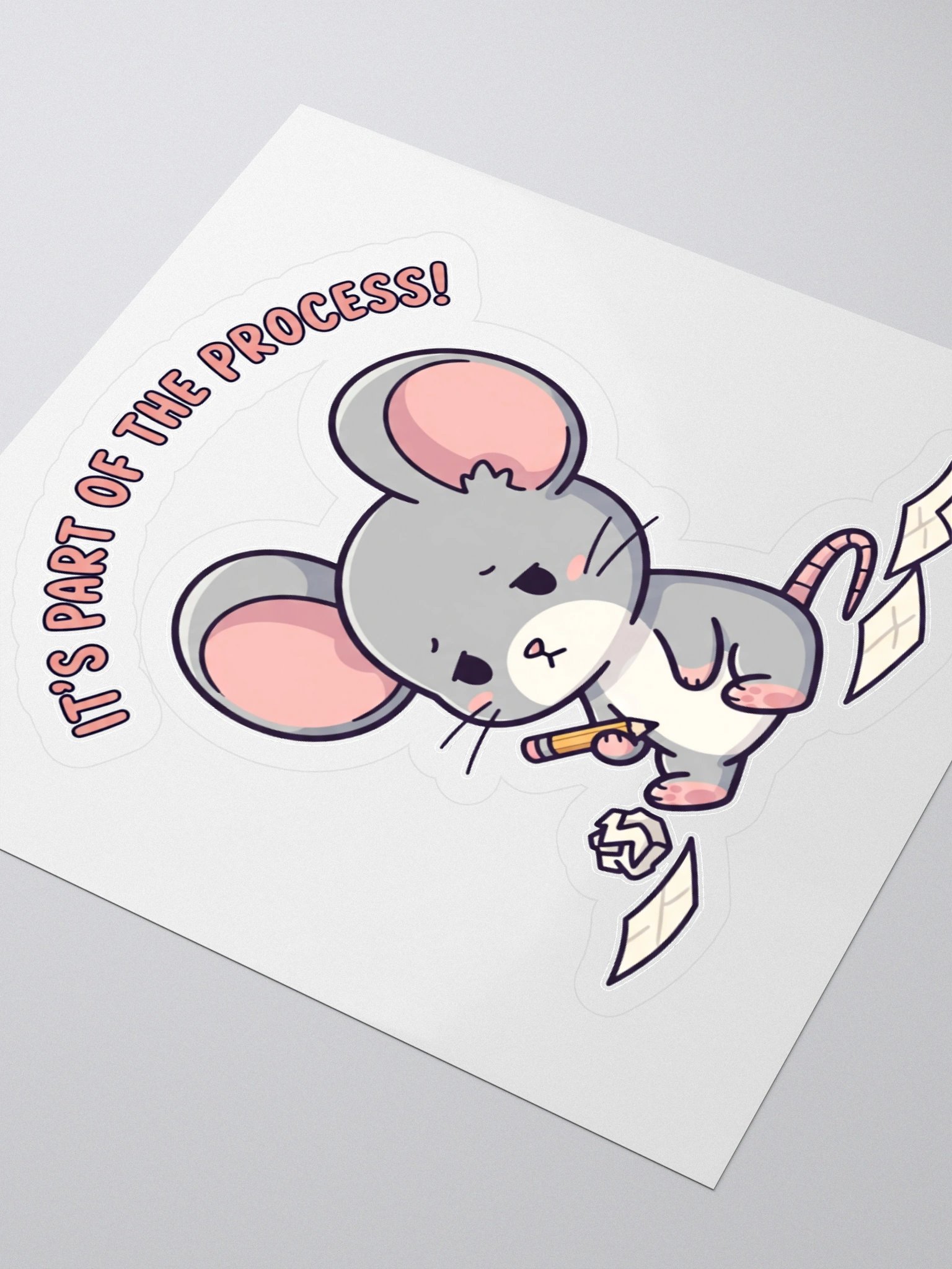 Messy Mouse Doodler Kiss Cut Sticker product image (3)