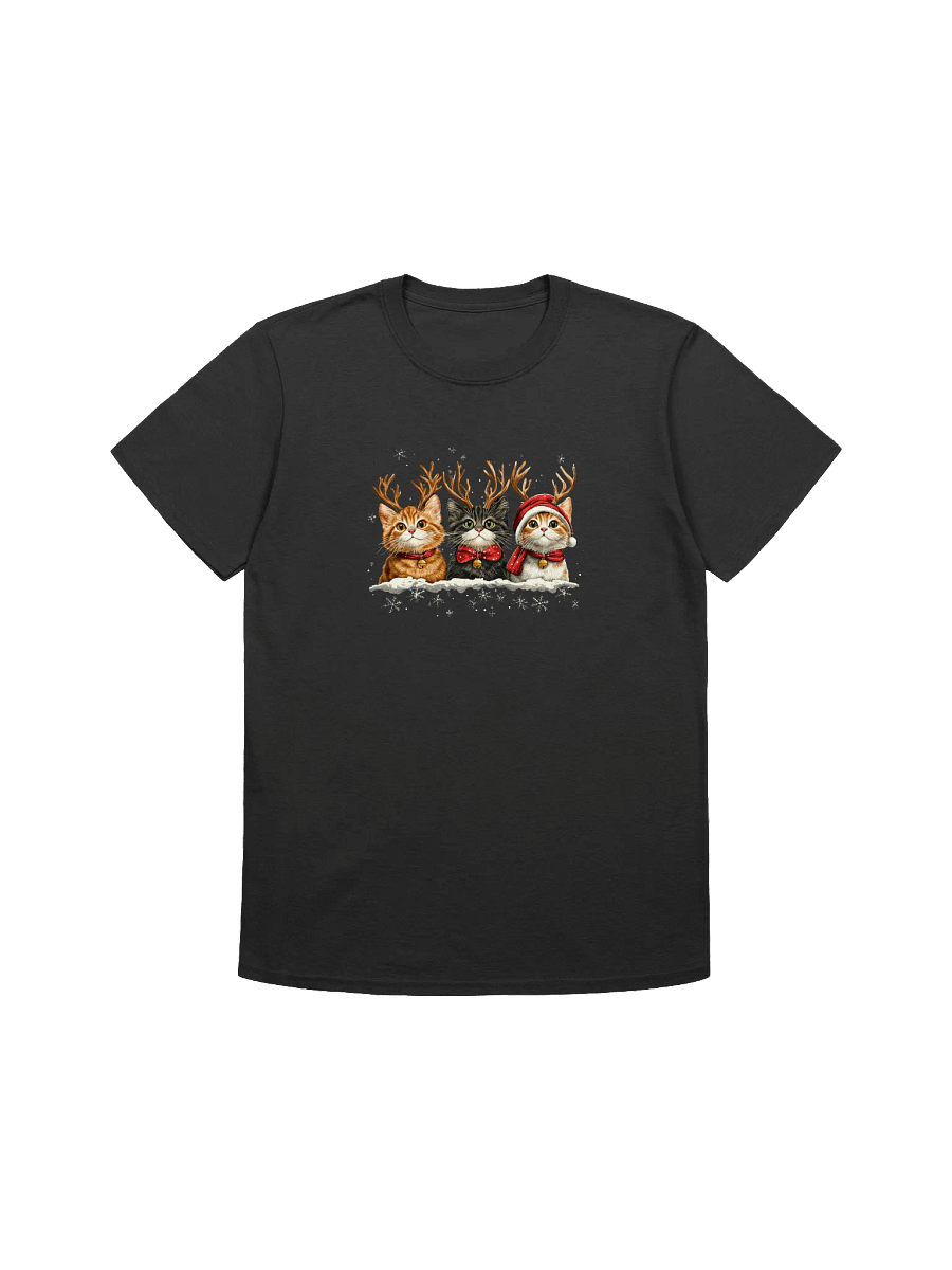 Cat Reindeer Christmas Unisex T-Shirt product image (4)