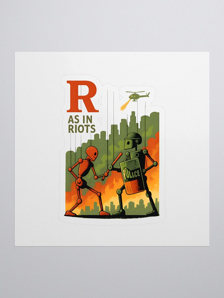 R as in riots sticker by dark alphabet product image (1)