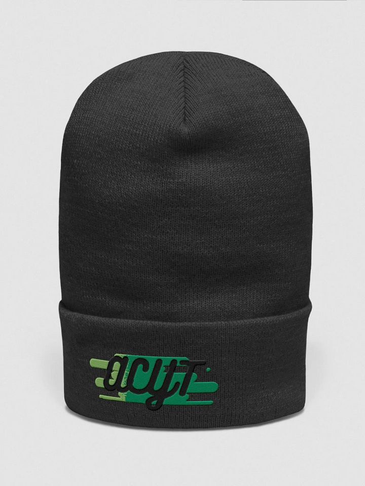 ACYT Text Embrioddered Cuffed Beanie product image (1)