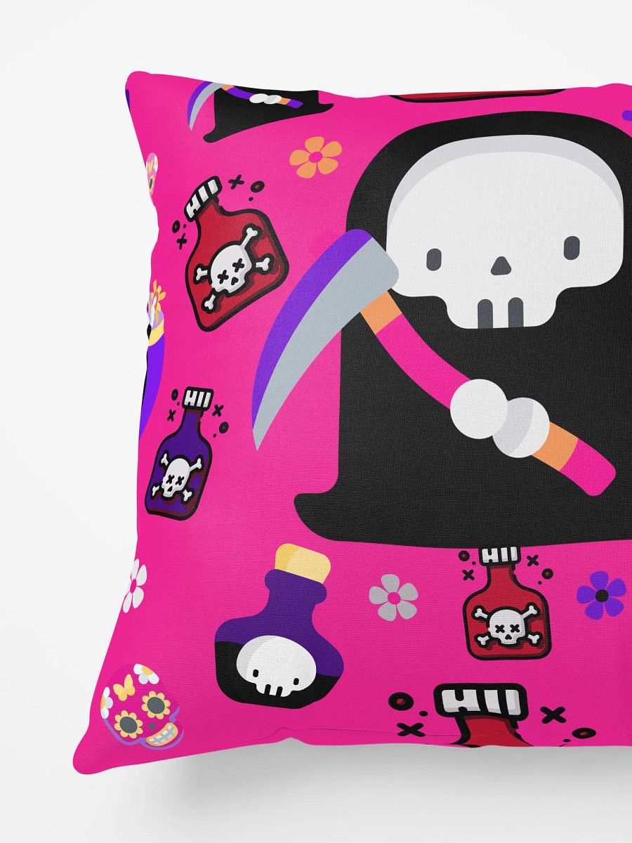 Pink Grim Reaper All-Over Print Pillow product image (4)