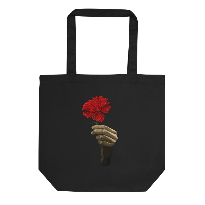 Wait For Me Red Carnation Black Tote product image (2)