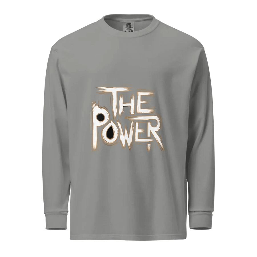 The Power Unisex Garment-Dyed Heavyweight Long Sleeve Shirt product image (1)