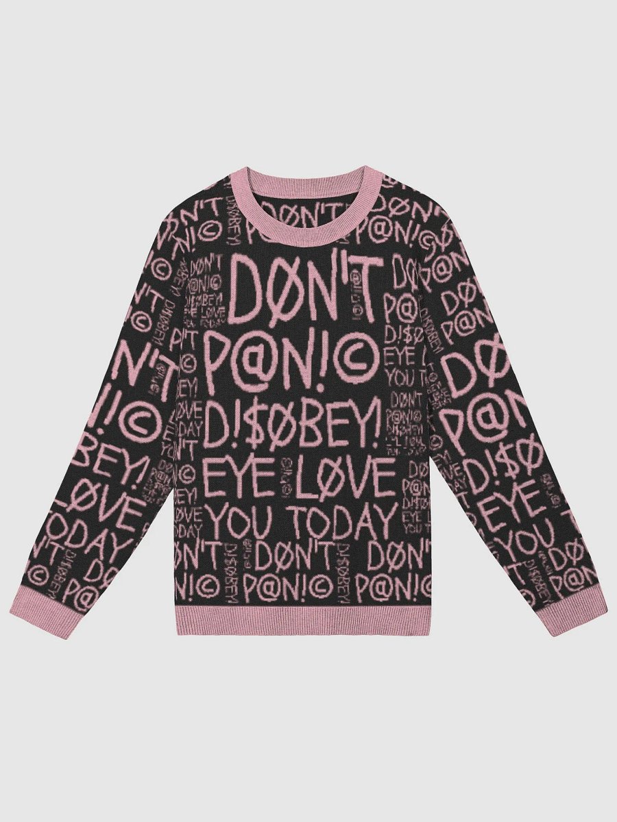 DØN'T P@N!© D!SØBEY! Rude Girl Scribble Jacquard Knit product image (1)