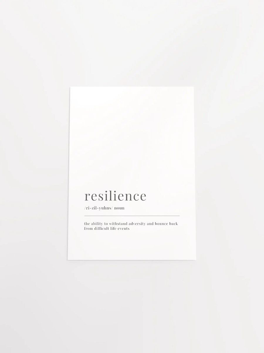 Resilience Definition Poster Print product image (32)