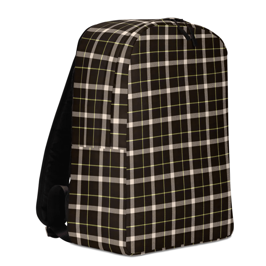 Brown Tartan, Dark Academia Chocolate Brown Backpack product image (4)