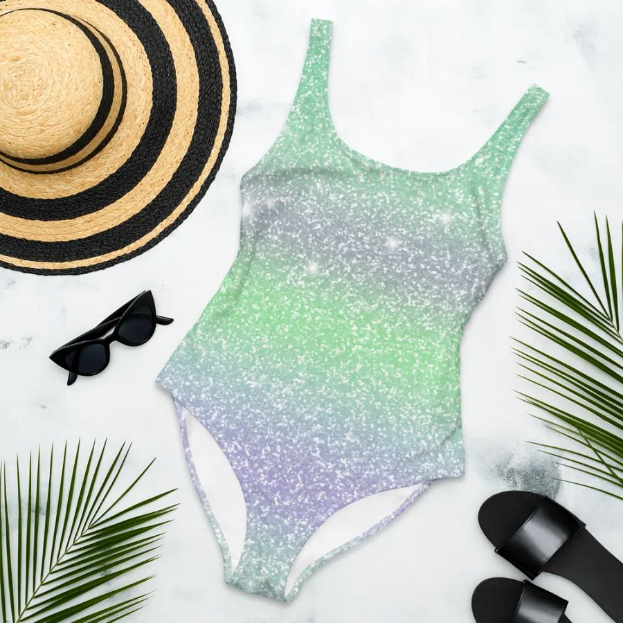 Glitter Unicorn Texture Design One Piece Swimsuit (3) product image (4)