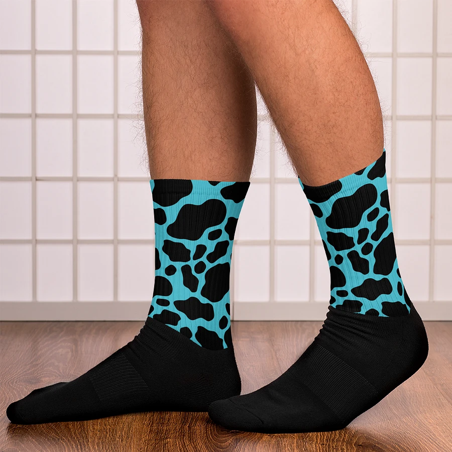 Cow Print Socks - Black & Blue product image (13)