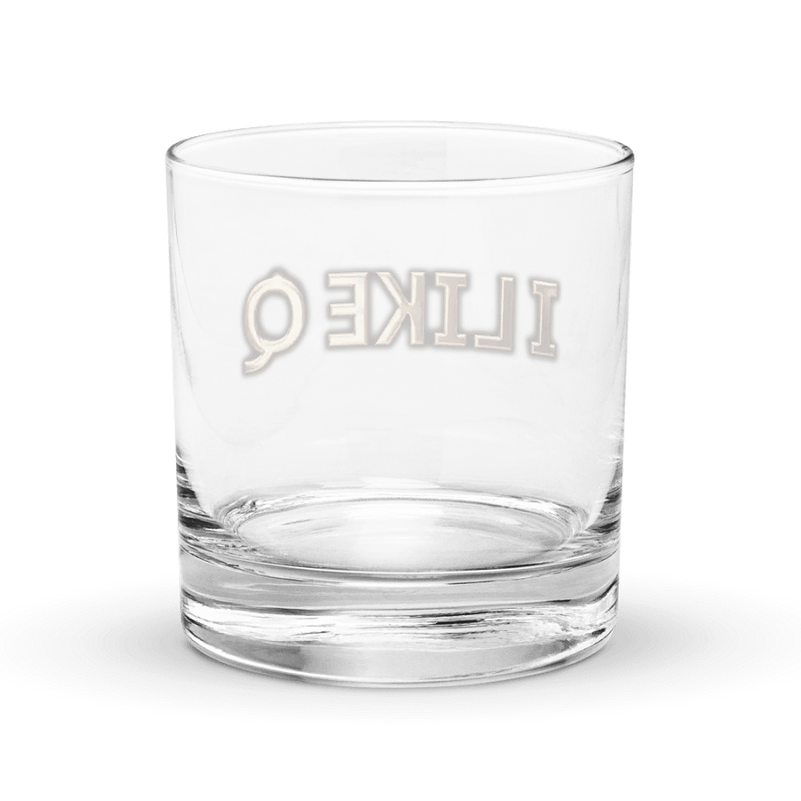 Shiny Metallic Rocks Glass - 'I LIKE Q' product image (8)
