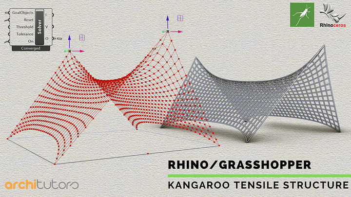 Kangaroo Physics Tensile Parametric Facade Design Grasshopper Rhino Files Download product image (1)