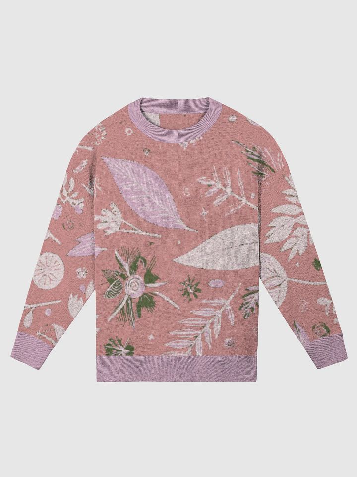 Floral Reverie: Pressed Petals: Knitted Crewneck Sweater Relaxed Fit product image (4)