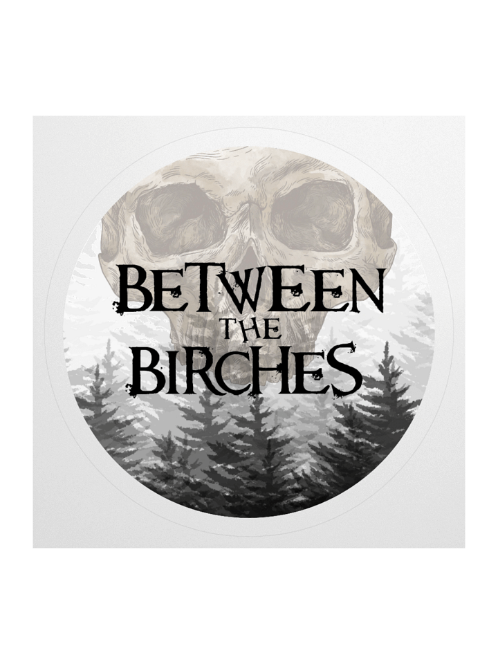 Between the Birches // Skull and Woods Circle Sticker product image (1)