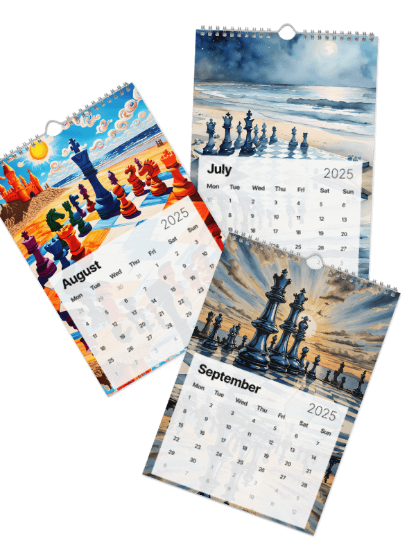 Chess Wall Calendar 2025 product image (4)