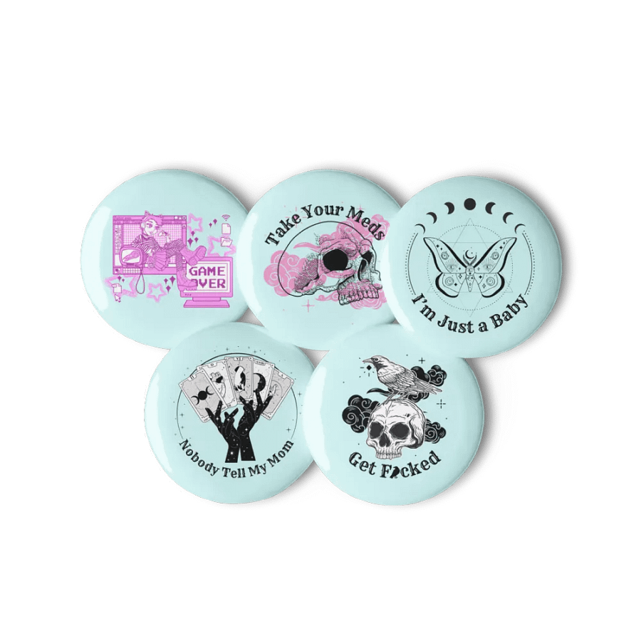 Pin Set of 5 (Blue Background) product image (6)