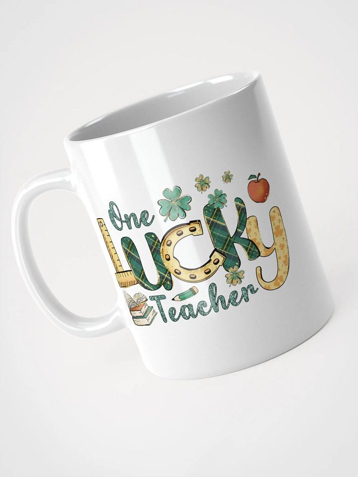 Lucky Teacher White Glossy Mug product image (4)