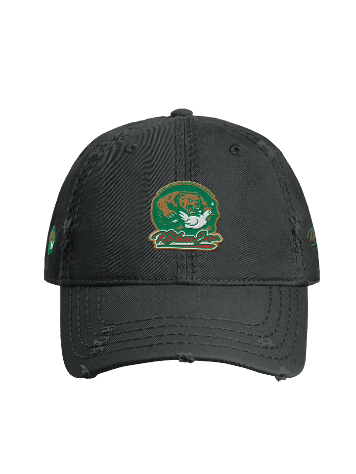 "Kitchen Execs." Distressed Dad Cap (Black) product image (1)