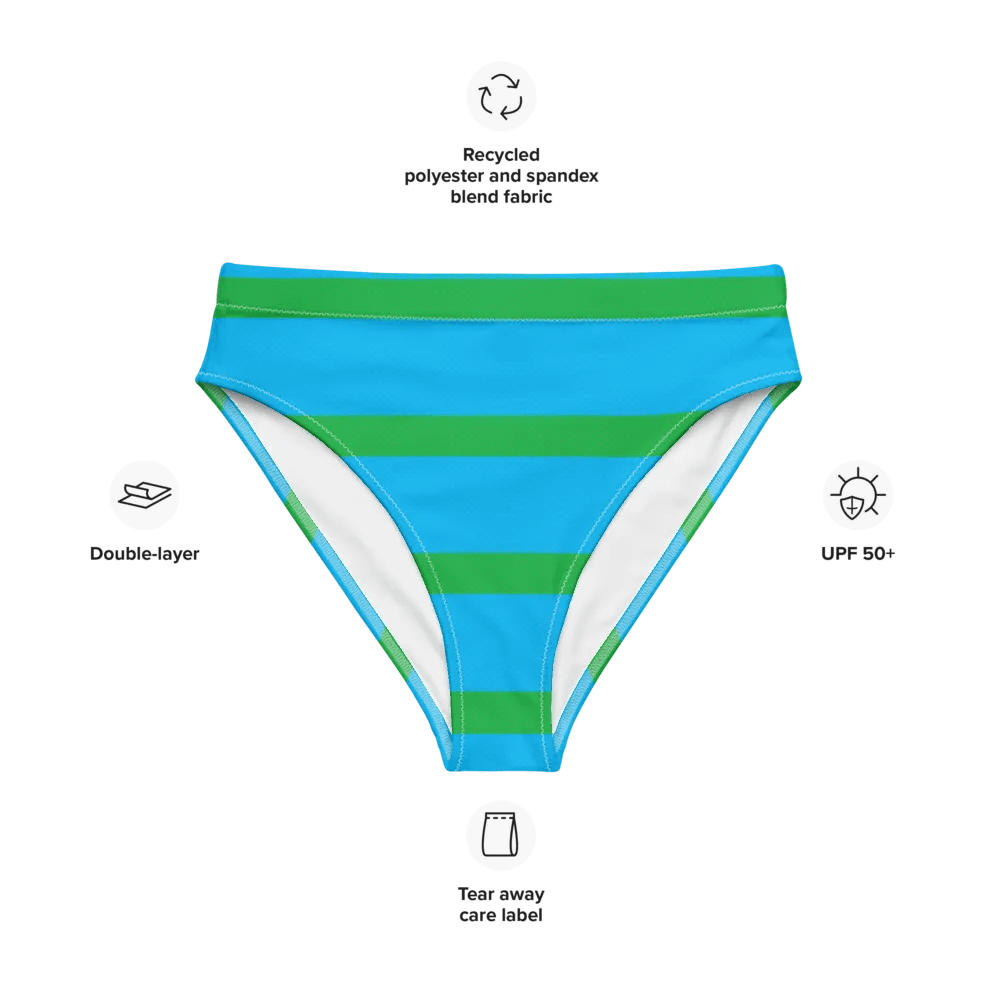 8-Bit Recycled High Waisted Bikini Bottom product image (4)