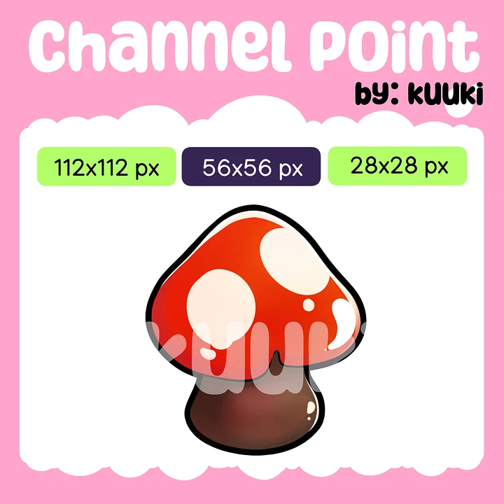 [Channel Point] Mushroom (red) | Twitch Channel Point Icon | Twitch Emotes | Stream Emotes | Discord | Channel Points Redeem product image (1)