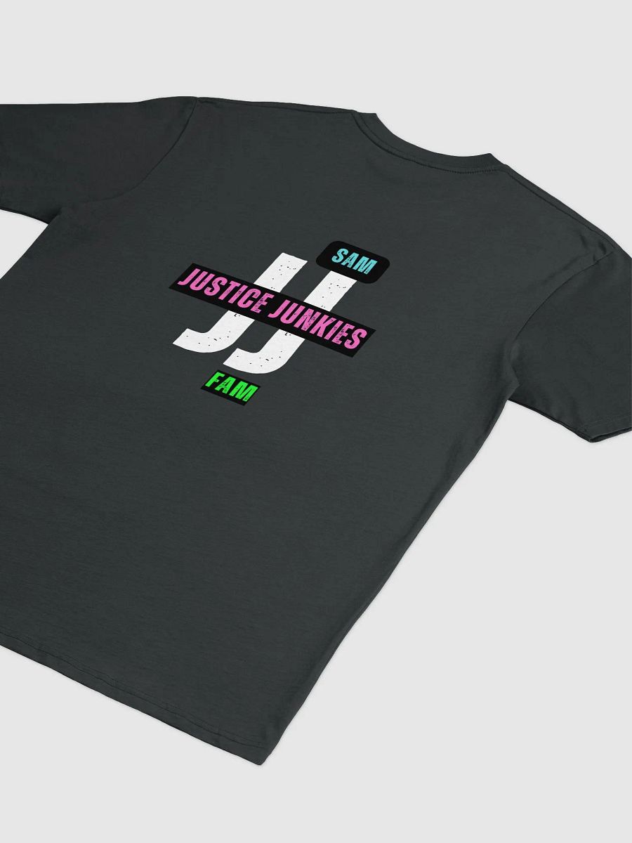 Definition of Justice Junkies with SamFam JJ on the back t-shirt product image (5)