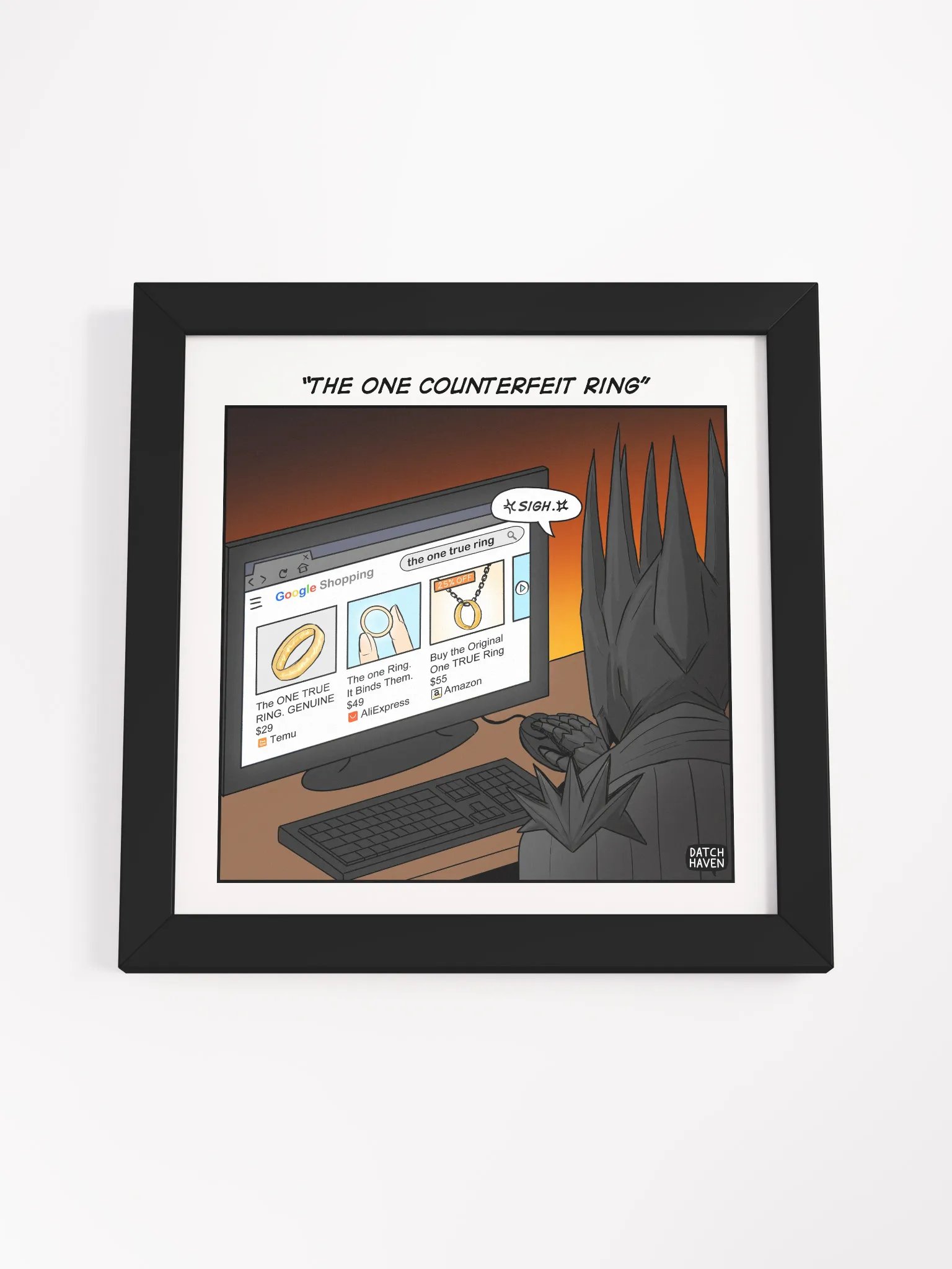 "The one counterfeit ring" framed poster (10″×10″) product image (4)