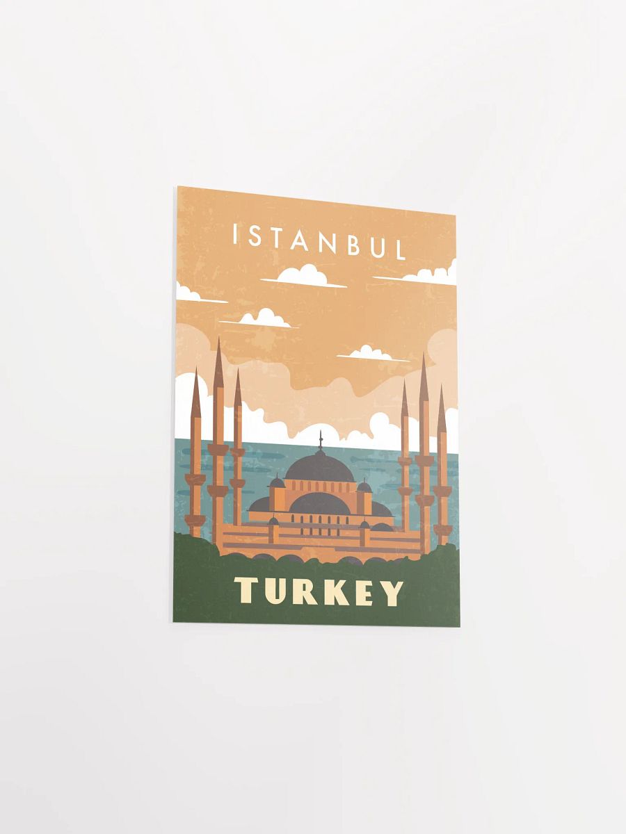 Istanbul, Turkey — Retro travel minimalist poster, retro travel art, retro travel wall art, vector art product image (8)