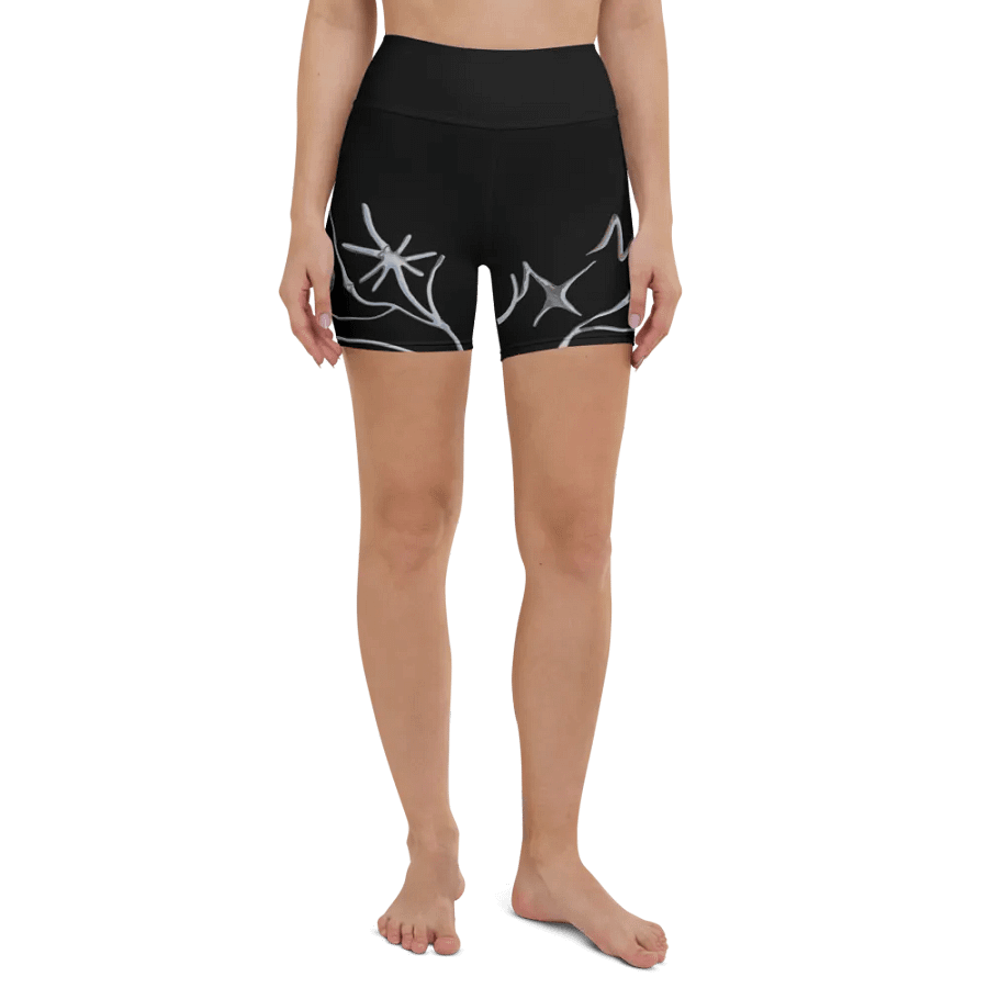 Metallic Flower Yoga Shorts product image (5)
