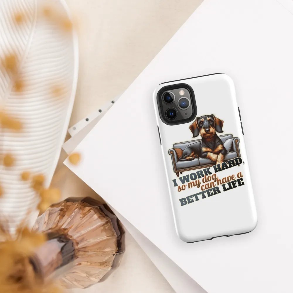 Work Hard – Dachshund - iPhone® Tough Case product image (30)