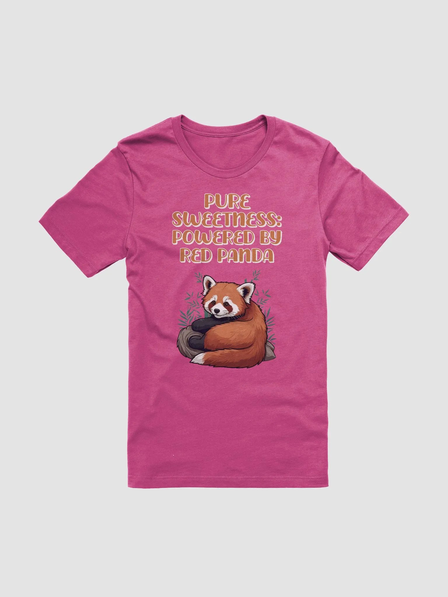Pure Sweetness: Powered By Red Panda - Cute Animal Design T-shirt product image (1)