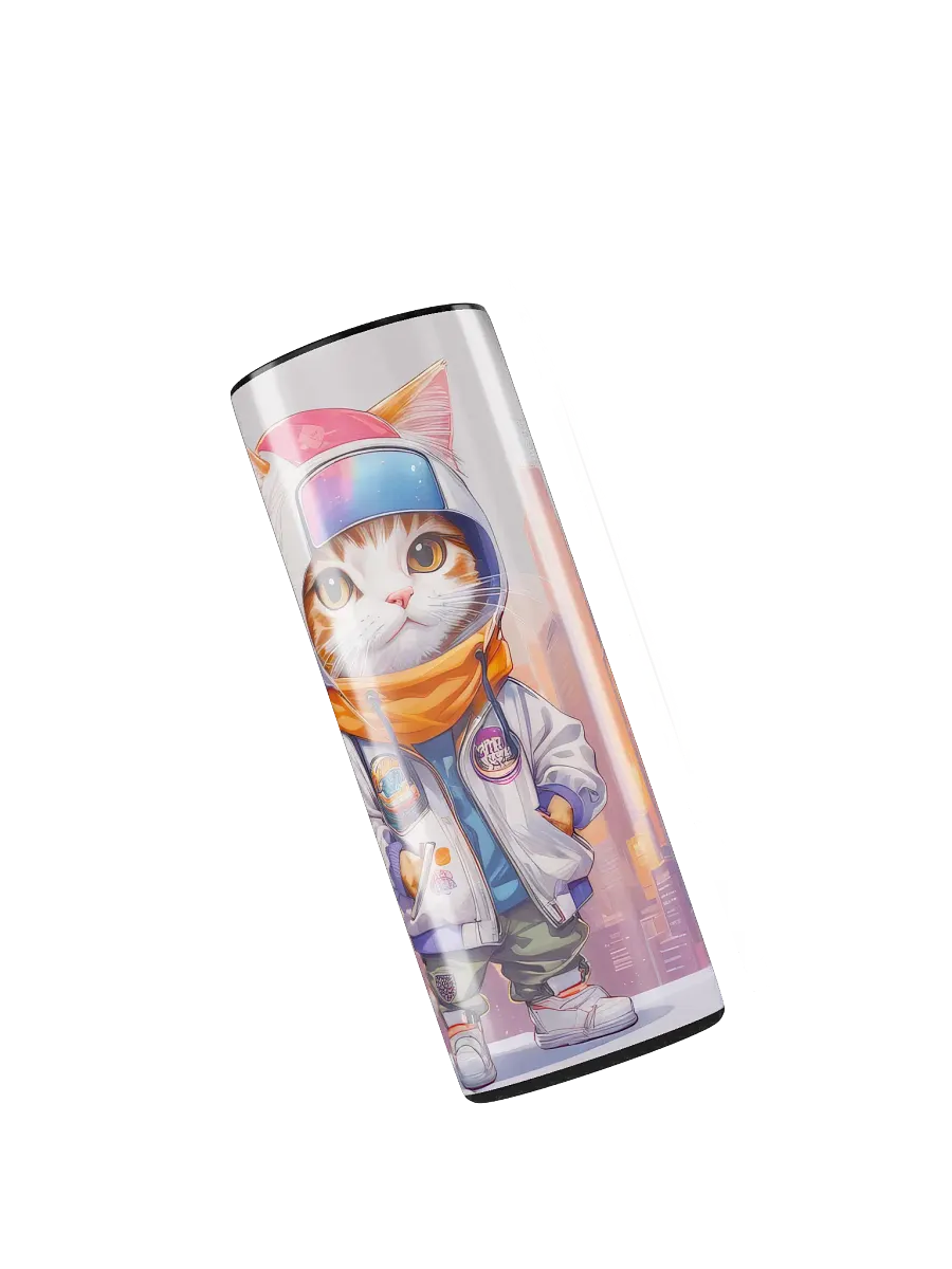 Cute City Kitty Cat 20 oz Skinny Stainless Steel Tumbler - v4 product image (4)