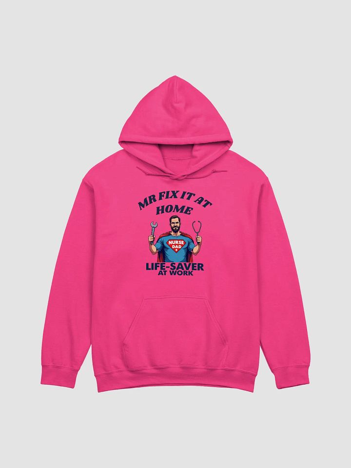 mr fix it at home, Superhero Nurse Dad Hoodie product image (4)