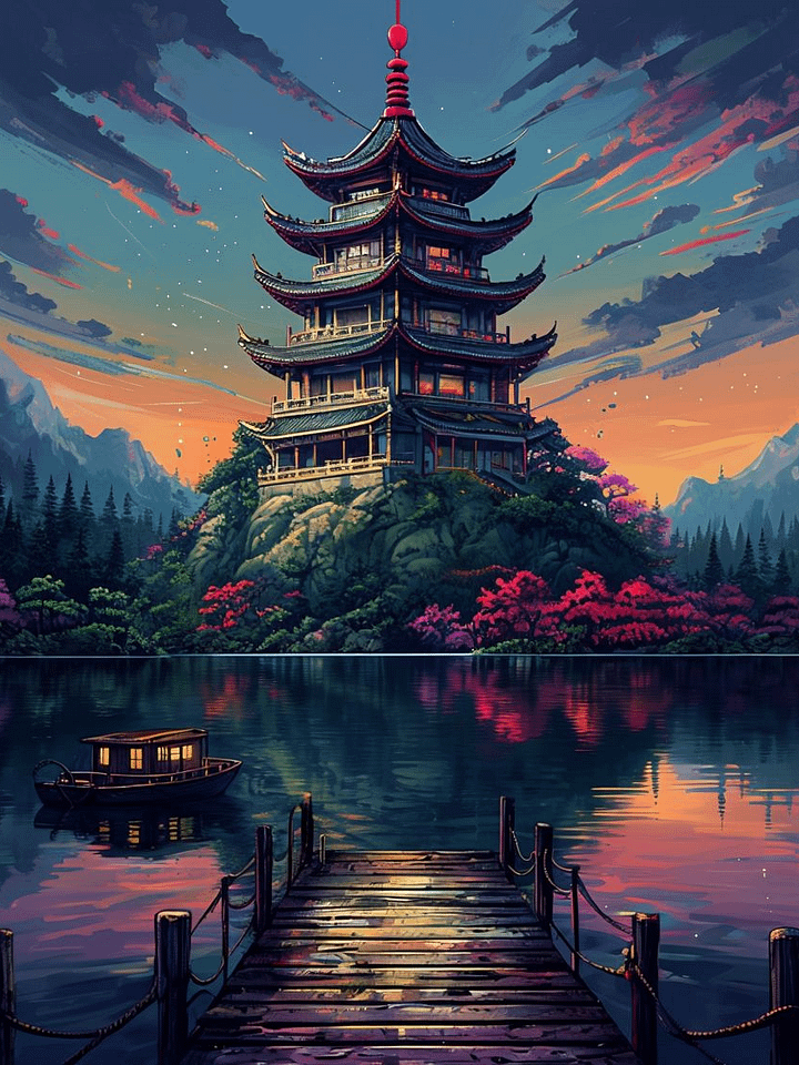 Tranquil Pagoda Serenity Poster product image (1)