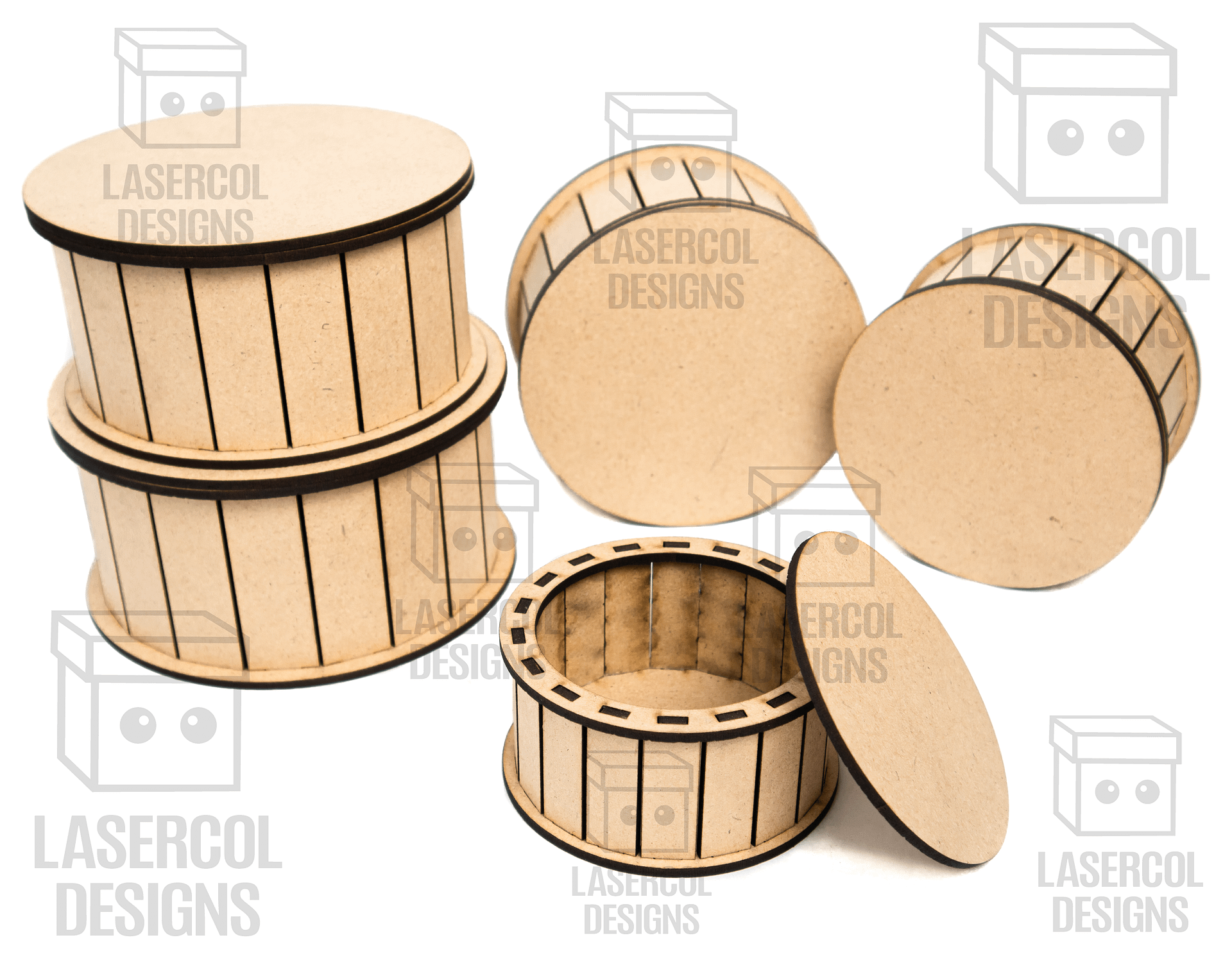 Boxes Set 7 (5 sizes) - Laser Cut Files product image (10)