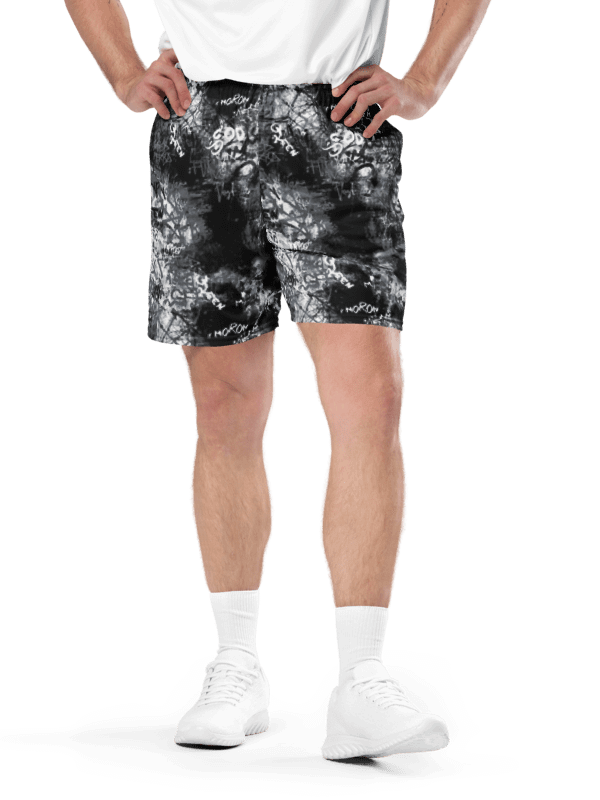 Black and White Graffiti | Recycled Unisex Mesh Shorts product image (3)