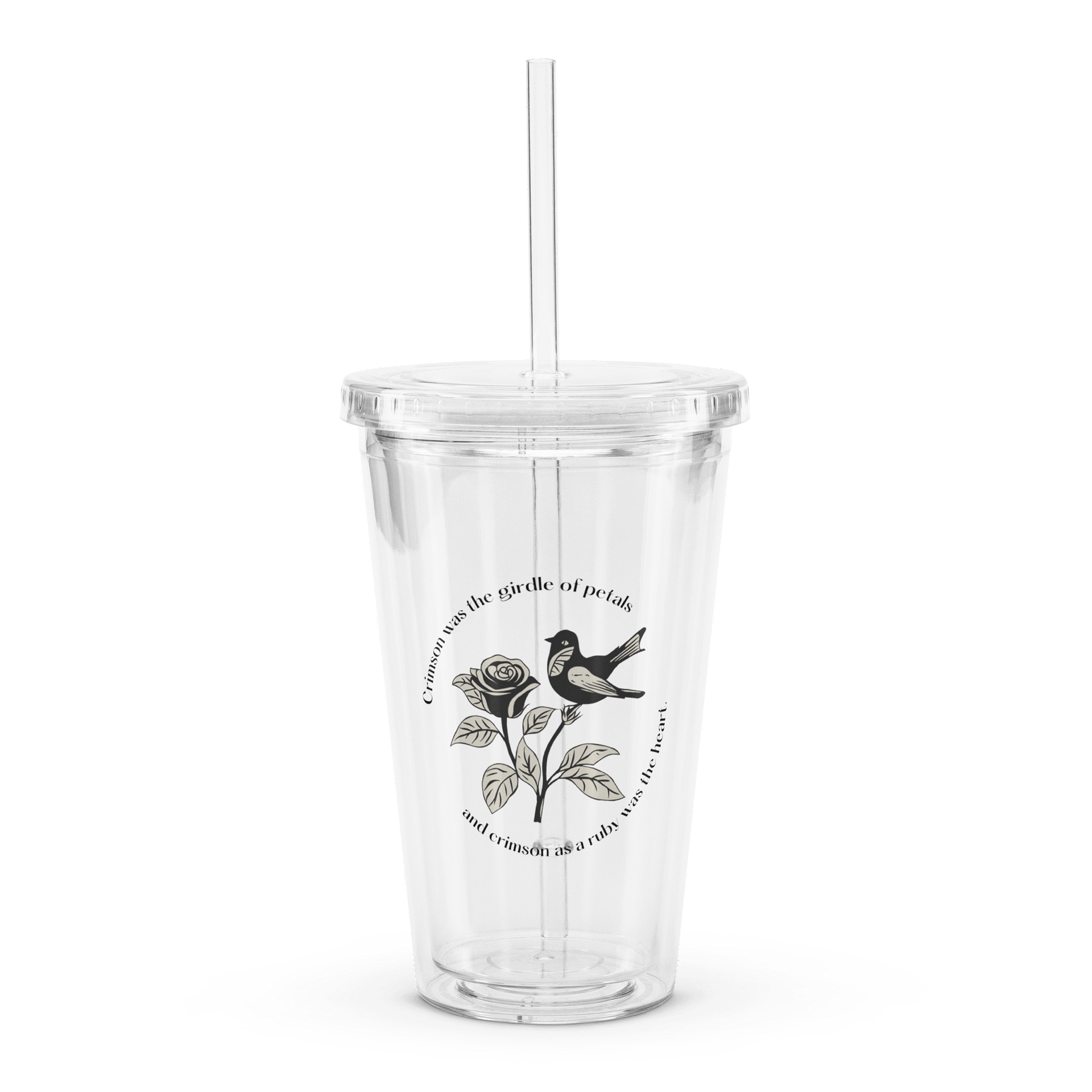The Nightingale and the Rose Plastic Tumbler product image (1)