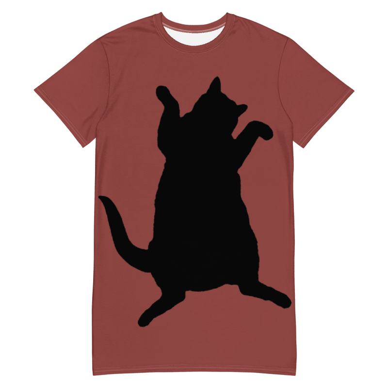 Dancing Demeowcracy Feline Pumpkin T-Shirt Dress product image (3)