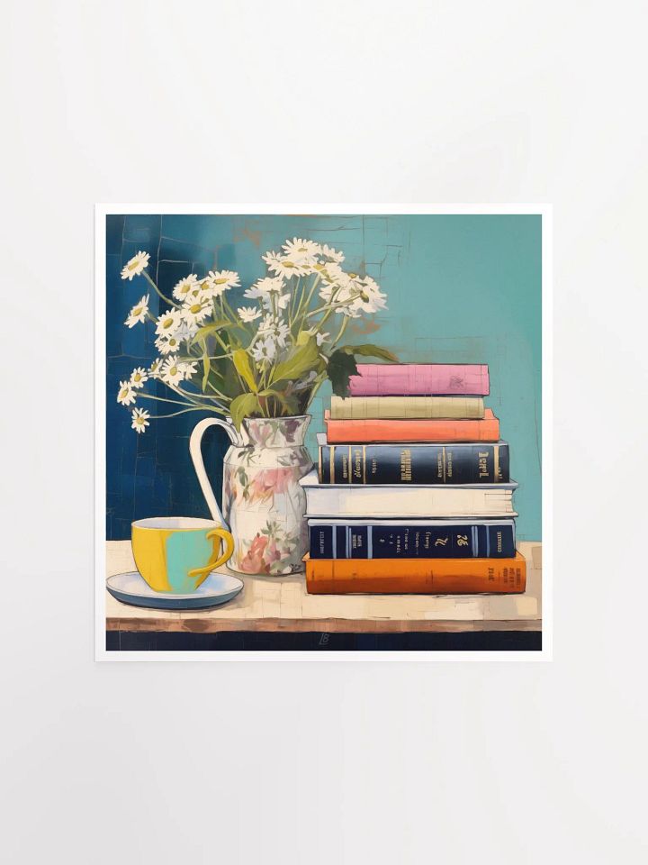 Art2401-30 Books and Tea Still Life - Art Print product image (3)