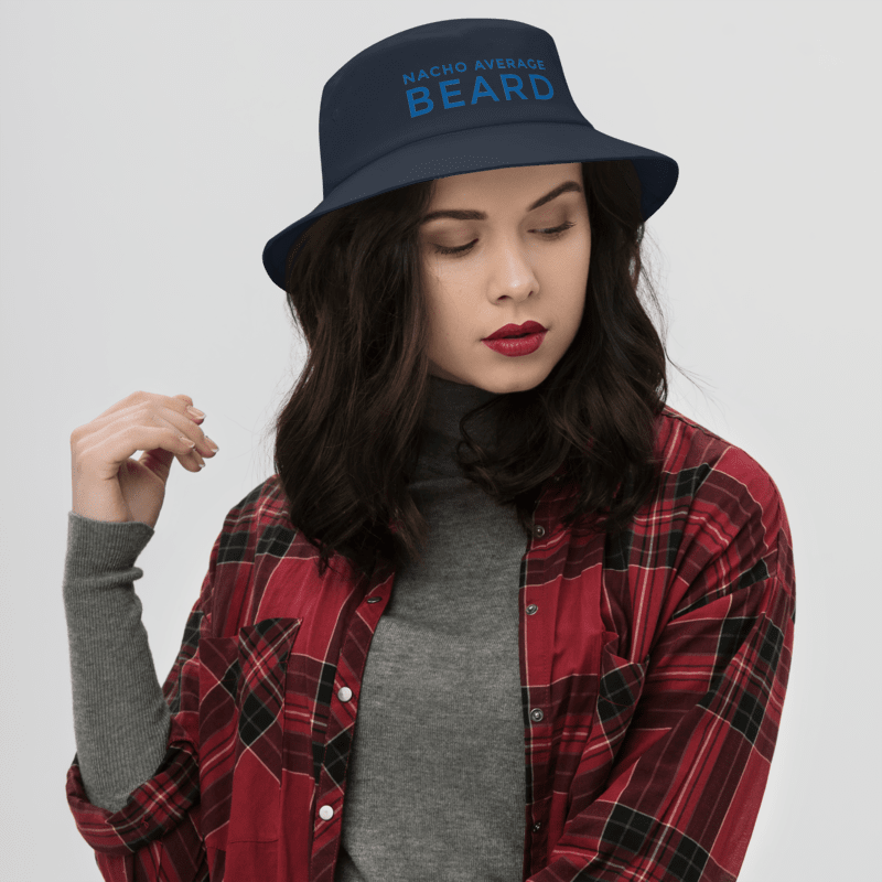 Nacho Average Beard Navy Bucket Hat (Royal Embroidery) product image (4)