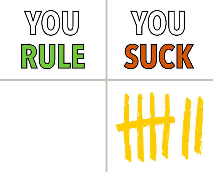 You Rule - You Suck Score Chart T-Shirt product image (2)