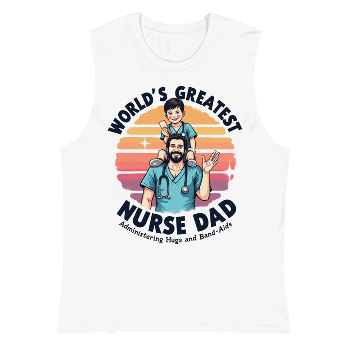 World's Greatest Nurse Dad Muscle Tank product image (2)